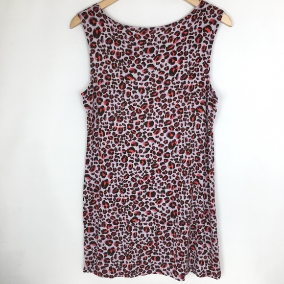 LOGO by Lori Goldstein Leopard Tunic Tank Top Stretch Jersey Knit Women’s Sz M - Picture 8 of 9